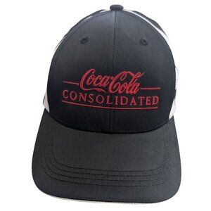 Coca-Cola Consolidated Black & White Sport-Tek Baseball Cap Adjustable Fit